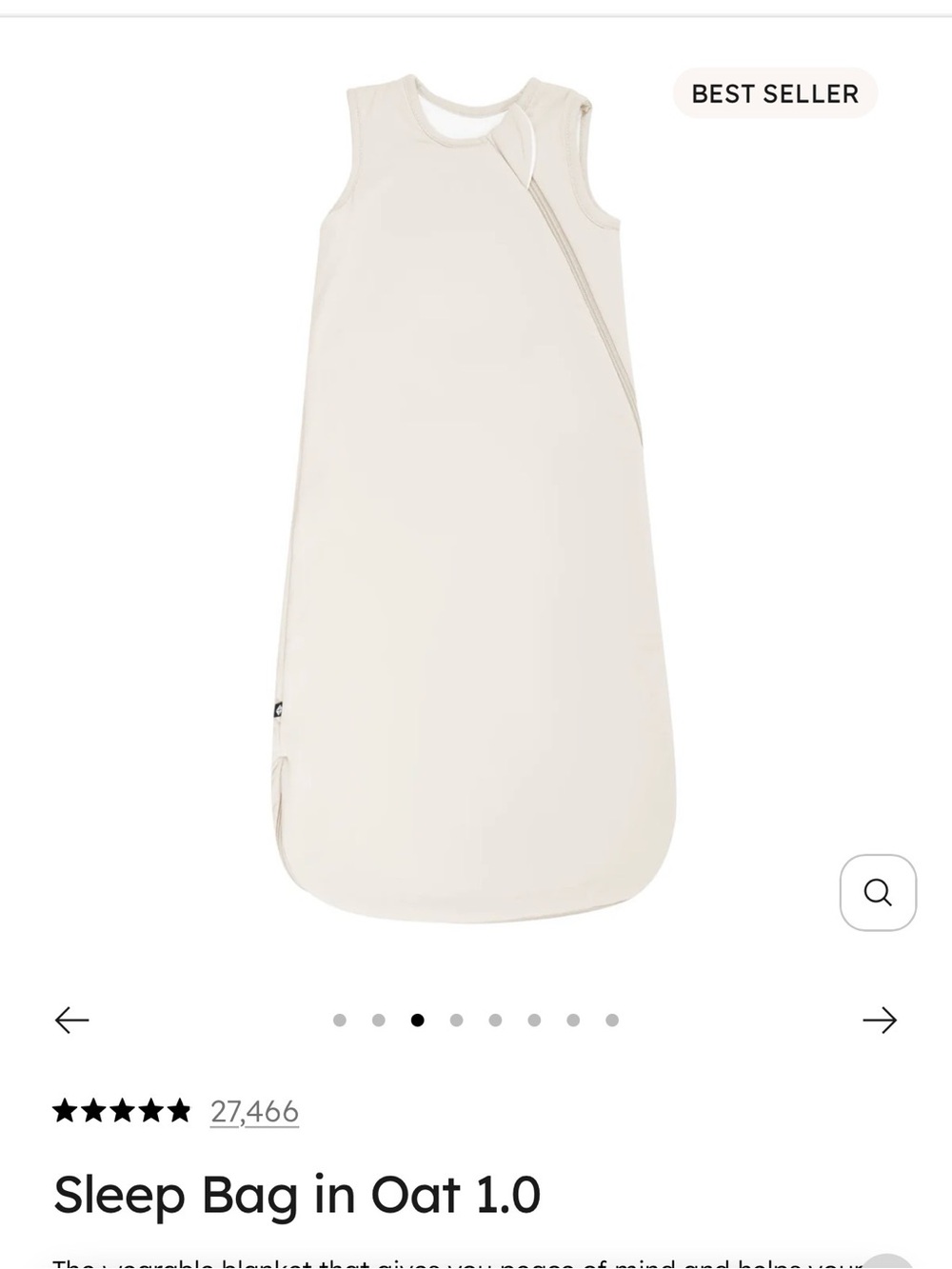 Kyte Baby Sleep Bag in Oat 1.0 - SZ Small